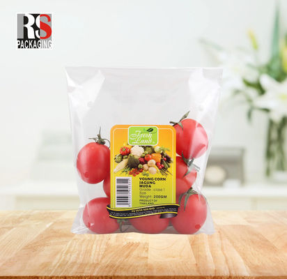 OEM BOPP antiniebla Frutas frescas y verduras alimentos Bolsa sellada Bolsa de almacenamiento de alimentos reutilizable Bolsa de almacenamiento de verduras